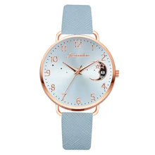 Cargar imagen en el visor de la galería, Moon Bracelet & Watch Set with celestial moon dial and blue strap, exuding elegance and sophistication for the modern woman.