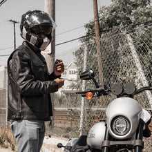 Charger l'image dans la galerie, Men's Racer Motorcycle Leather Jacket