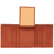 Charger l'image dans la galerie, Genuine Leather Trifold Wallet – Flip-Up Dual ID Windows, RFID Blocking