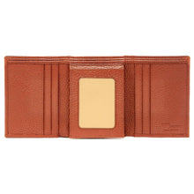 Charger l'image dans la galerie, Genuine Leather Trifold Wallet – Flip-Up Dual ID Windows, RFID Blocking