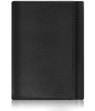 Charger l'image dans la galerie, Genuine Leather Trifold Wallet – Flip-Up Dual ID Windows, RFID Blocking