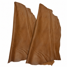 Cargar imagen en el visor de la galería, two light Brown Reed sheep leather hide on a white background