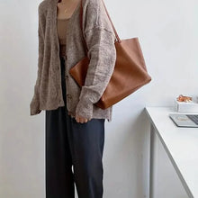 Cargar imagen en el visor de la galería, Women's Large Totes PU Leather Shoulder Bag Soft Purse Hobo Handbag Casual Top Handle Bag For Travel Work