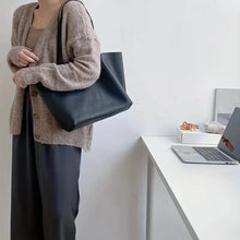 Cargar imagen en el visor de la galería, Women's Large Totes PU Leather Shoulder Bag Soft Purse Hobo Handbag Casual Top Handle Bag For Travel Work