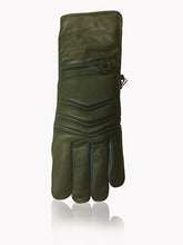 Load image into Gallery viewer, Black leather insulated motorcycle glove for cold weather, featuring waterproof design and premium quality by Reed.