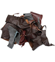 Cargar imagen en el visor de la galería, Assorted garment leather scraps ideal for crafts, featuring high-quality cowhide remnants from leather jacket production.