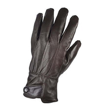 Load image into Gallery viewer, Reed men's genuine leather touchscreen driving glove with warm lining for winter use, stylish brown design, imported quality