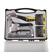 Load image into Gallery viewer, eZthings Staple Gun Tool Set with 2400 Staples for Carpentry, Upholstery, and Decoration Projects.