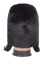 Cargar imagen en el visor de la galería, Black faux mink fur pilot aviator hat with ear flaps, winter trapper style, perfect for snow and ski weather.