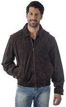 Load image into Gallery viewer, REED Men's Brown Suede Leather Jacket, Water Repellent, Stain Resistant, Soft Touch, Inside Pocket, Satin Lining