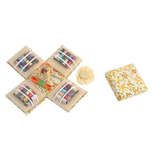Load image into Gallery viewer, eZthings Professional Sewing Supplies Kit with colorful threads and tools in a floral pattern basket for arts and crafts projects.