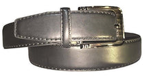 Load image into Gallery viewer, Classic men's black PU leather belt with solid buckle, perfect for dress or casual outfits by REED.