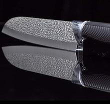 Load image into Gallery viewer, eZthings 12" Chef's Knife with razor-sharp edge, silver blade, and ergonomic black handle for home kitchens.