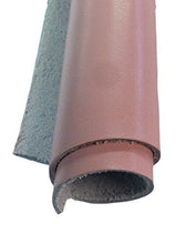 Load image into Gallery viewer, Rolled pink exotic leather hide, ideal for crafts and accessories, showing both smooth top and rough underside.