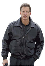 Load image into Gallery viewer, REED Men's Premium Leather Aviator Bomber Jacket worn by model, featuring classic style and durable imported leather. Brand: REED.