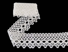 Cargar imagen en el visor de la galería, Venise edging lace trim from eZthings made from eyelet fabric, ideal for DIY crafts, bridal, costume, and jewelry designs.