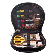 Load image into Gallery viewer, Compact eZthings DIY Sewing Kit with colorful threads, scissors, measuring tape, and organizer for crafts.