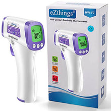 Load image into Gallery viewer, eZthings Heavy Duty Non-Contact Infrared Forehead Thermometer with LCD display and packaging
