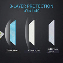Load image into Gallery viewer, Diagram showing the 3-layer protection system of eZthings crafts face masks, featuring nonwoven, filter, and soft fiber layers.
