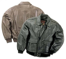 Load image into Gallery viewer, REED Men's Premium Leather Aviator Bomber Jacket, classic style in imported durable leather, front and back view.