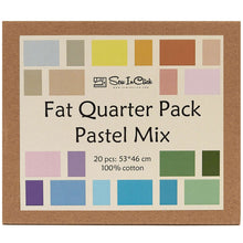 Load image into Gallery viewer, 20 Fat Quarter Bundle Pack - 100% Cotton - Pastel Mix - Quilting Fabric Set