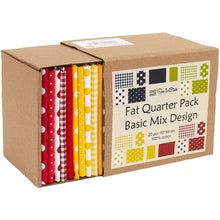 Charger l'image dans la galerie, Fat Quarter Bundle in polka-dot design with 20 cotton pieces, perfect for quilting and crafting, 100% cotton, washable, plastic-free packaging