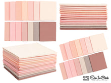 Load image into Gallery viewer, Fat Quarter Bundle in Soft Pinks, 100% Cotton, 14 Colors, Quilting Fabric, Perfect for Crafts, No Duplicates