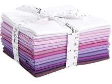 Load image into Gallery viewer, Fat Quarter Bundle of 100% Cotton Fabrics in Purple and Magenta Shades, Ideal for Quilting and Crafting Projects.