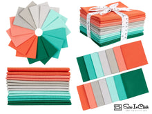 Load image into Gallery viewer, Christmas Fat Quarter Bundle in pine Christmas colors, 14 pieces, 100% cotton, ideal for quilting and crafting. Gift wrapped.