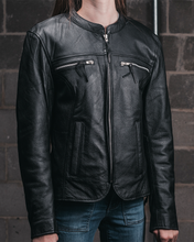 Load image into Gallery viewer, Roxy - Women's Leather Motorcycle Jacket
