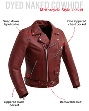 Load image into Gallery viewer, Fillmore Men's Motorcycle Leather Jacket
