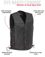 Cargar imagen en el visor de la galería, Motorcycle Leather Vest
