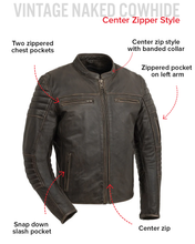 Cargar imagen en el visor de la galería, Commuter Men's Motorcycle Leather Jacket
