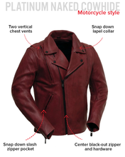 Load image into Gallery viewer, Night Rider Men's Motorcycle Leather Jacket
