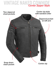 Cargar imagen en el visor de la galería, Commuter Men's Motorcycle Leather Jacket
