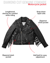 Cargar imagen en el visor de la galería, Lesley - Women's Motorcycle Leather Jacket - BHBR
