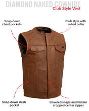 Load image into Gallery viewer, Club Style Motorcycle Leather Vest (limited edition)
