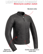 Cargar imagen en el visor de la galería, Flashback - Women's Motorcycle Leather Jacket
