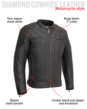 Cargar imagen en el visor de la galería, Grand Prix - Men's Leather Motorcycle Jacket
