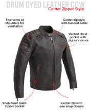 Load image into Gallery viewer, Waxed Motorcycle Leather Jacket
