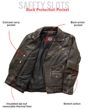 Cargar imagen en el visor de la galería, Wrath Men's Motorcycle Leather Jacket
