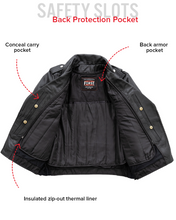 Load image into Gallery viewer, Naked Cow Leather Women's  Classic Motorcycle Leather Jacket
