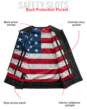 Load image into Gallery viewer, Captain Men's Motorcycle Leather Vest
