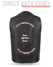 Cargar imagen en el visor de la galería, Two conceal carry pockets Motorcycle Western Style Leather Vest
