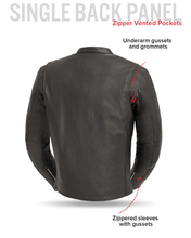 Load image into Gallery viewer, Lightweight Cowhide Leather Men's Motorcycle Leather Jacket
