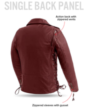 Load image into Gallery viewer, Naked Cow Leather Women's  Classic Motorcycle Leather Jacket
