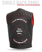 Cargar imagen en el visor de la galería, Hornet Perforated Men's Club Style Leather Vest
