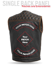 Cargar imagen en el visor de la galería, Hornet Perforated Men's Club Style Leather Vest
