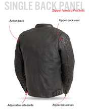 Cargar imagen en el visor de la galería, Grand Prix - Men's Leather Motorcycle Jacket
