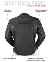 Cargar imagen en el visor de la galería, Maverick Men's Motorcycle Leather Jacket
